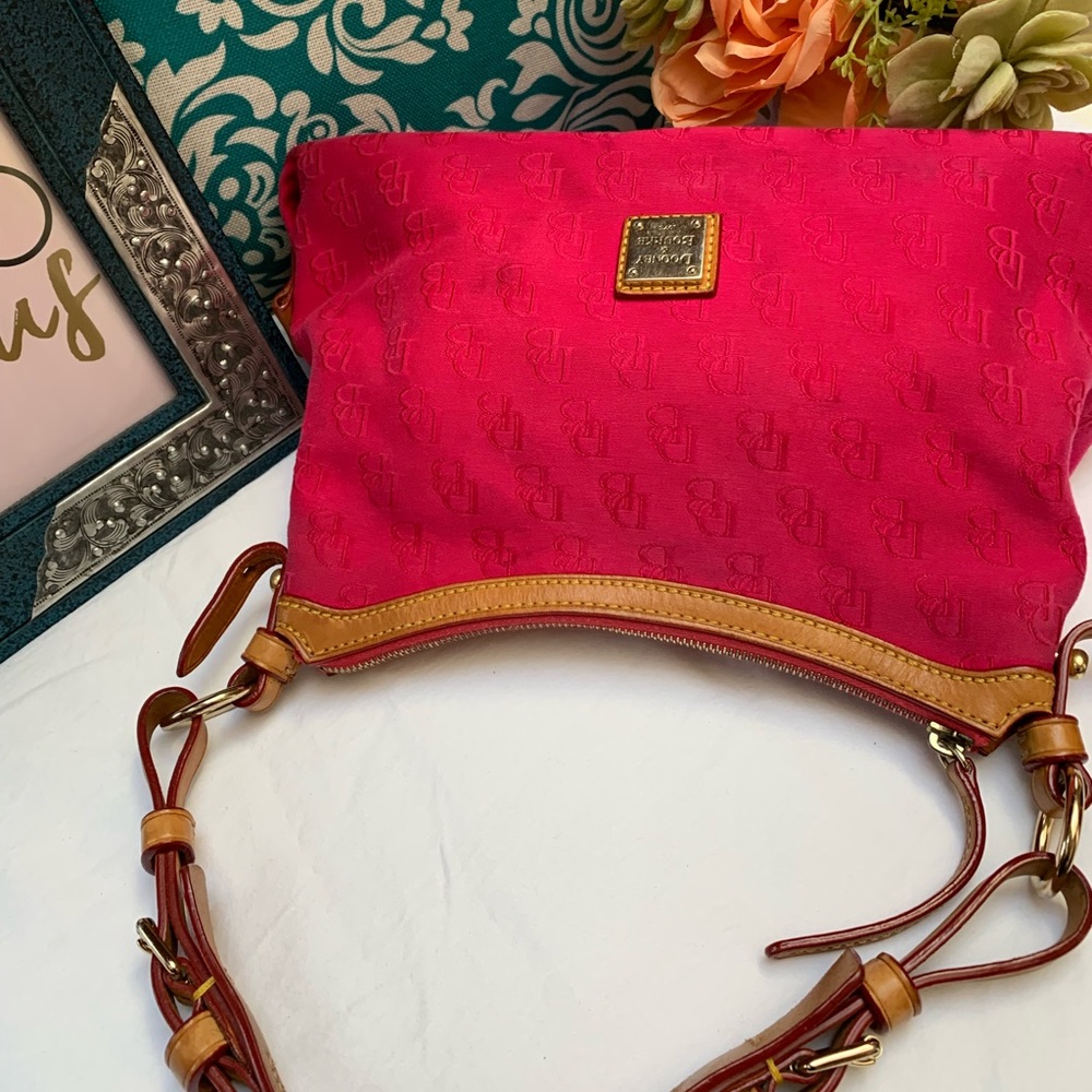 Dooney & Bourke Pink Canvas/ Leather Trim Handbag - Picture 8 of 8